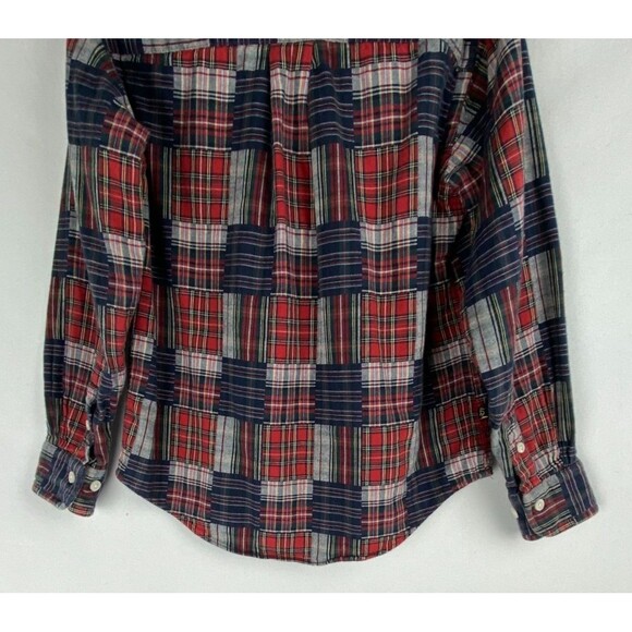 Brooks Brothers Fleece Shirt Boys XS Madras Plaid Button Down 100% Cotton - Picture 9 of 11